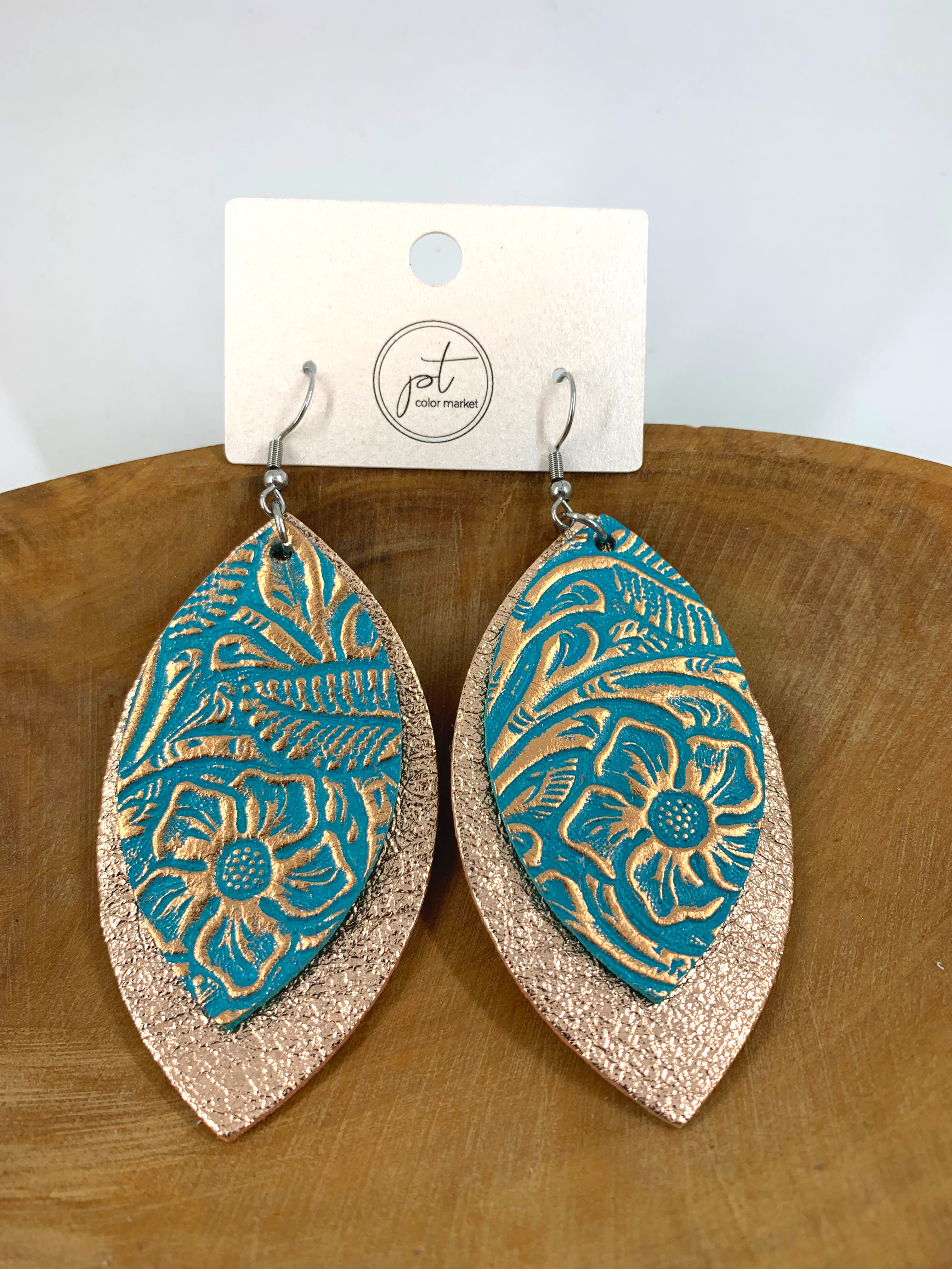 Turquoise Leaf Tree Earrings – Chadds Ford Jewelry