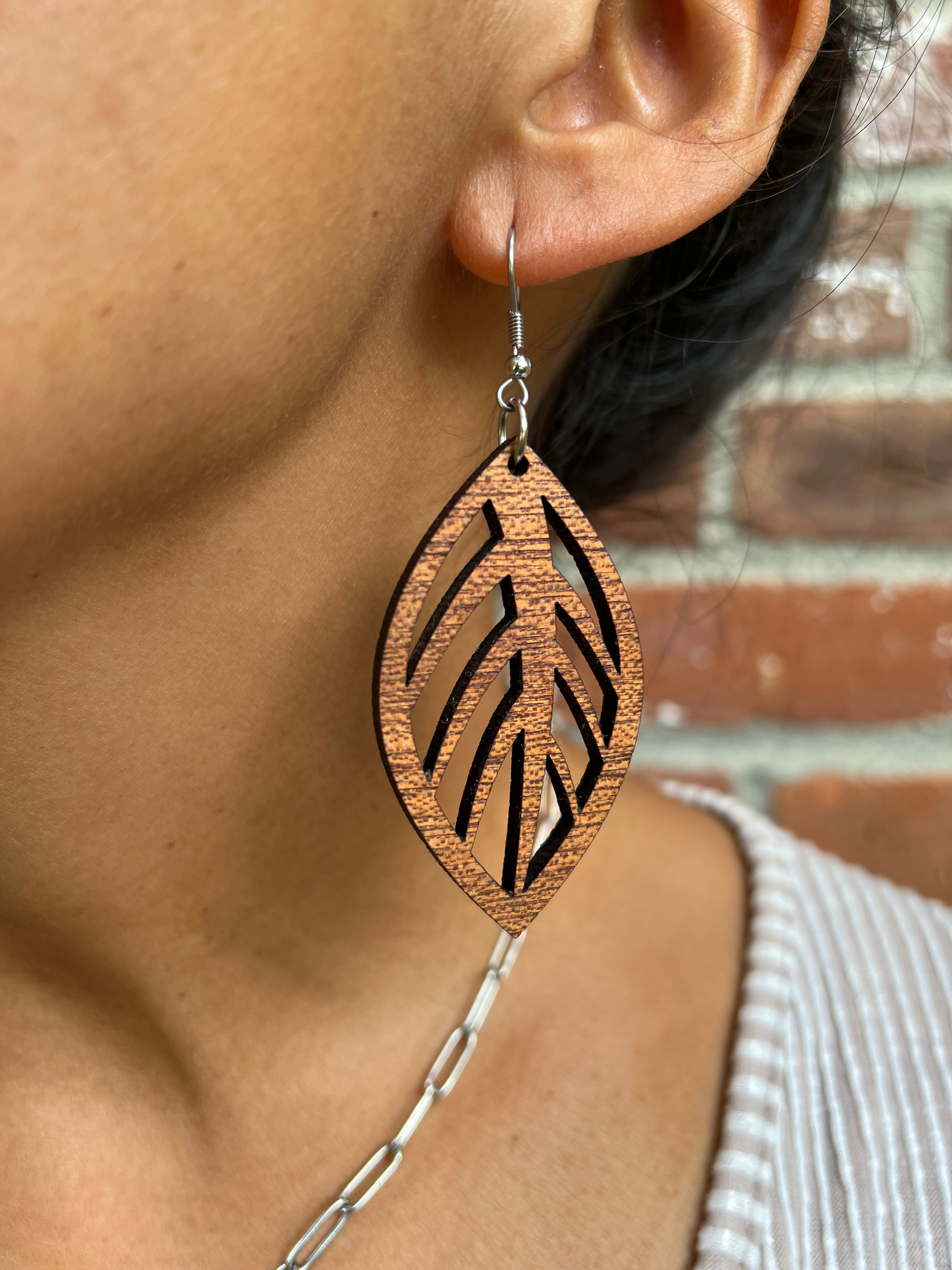 small leaf earrings | Susan Panciera